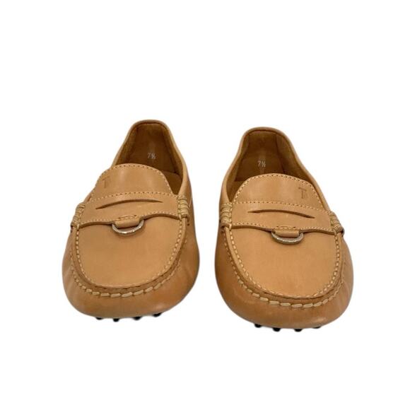 Tod’s Gommini Ring Moccasin Loafers Calfskin Leather Tan Size 7.5 Made Italy - Picture 5 of 10